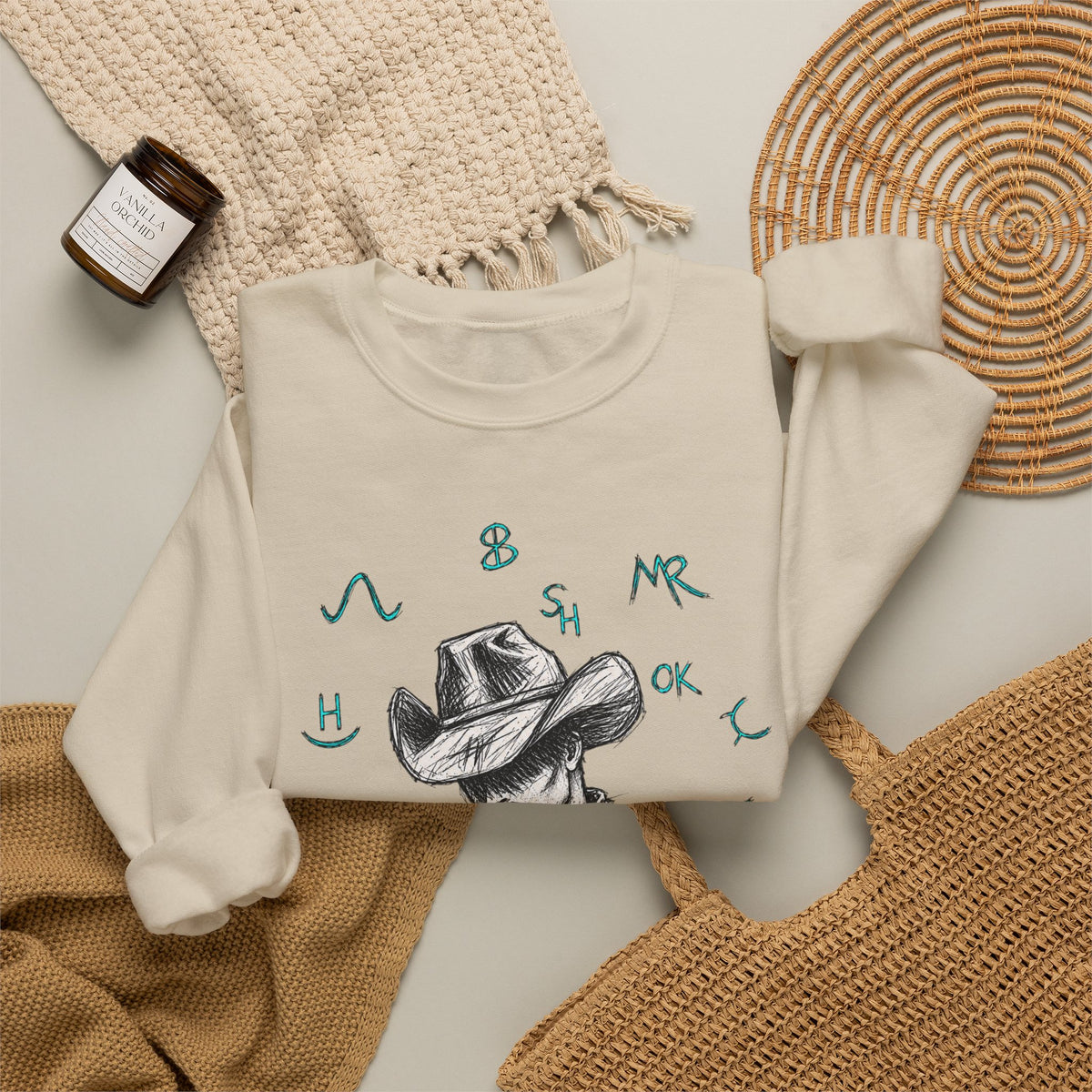 Branded cowboy sweater
