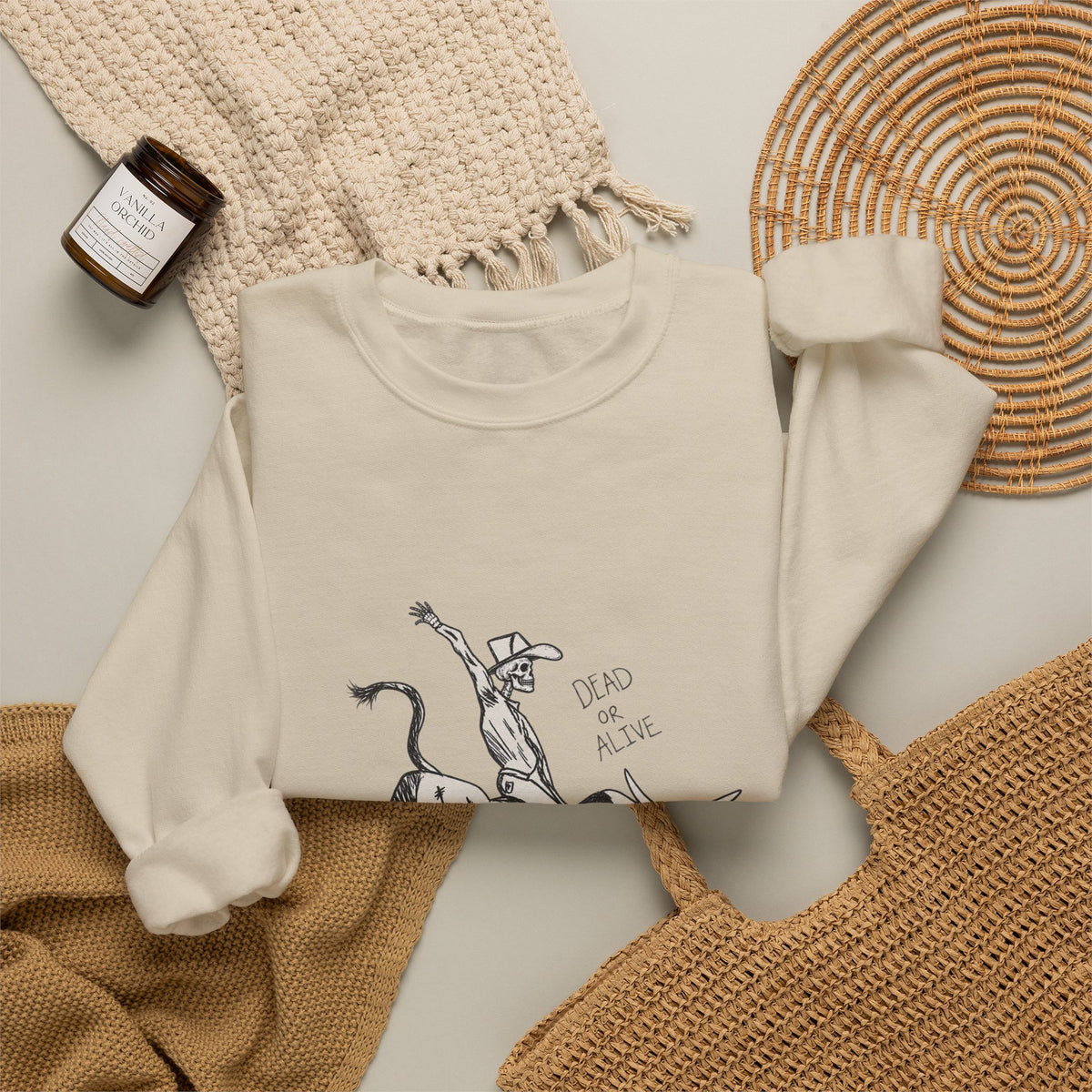 Dead or alive Crewneck Sweatshirt 
Fall drop