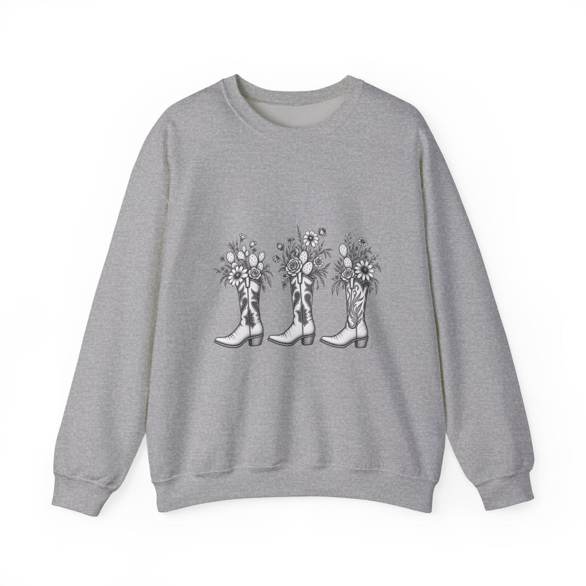 Wild boots & wild flowers Crewneck Sweatshirt