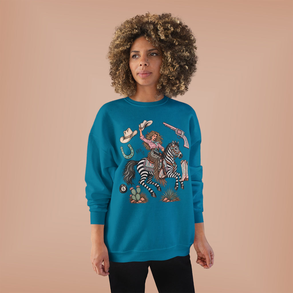 Zebra girl crewneck