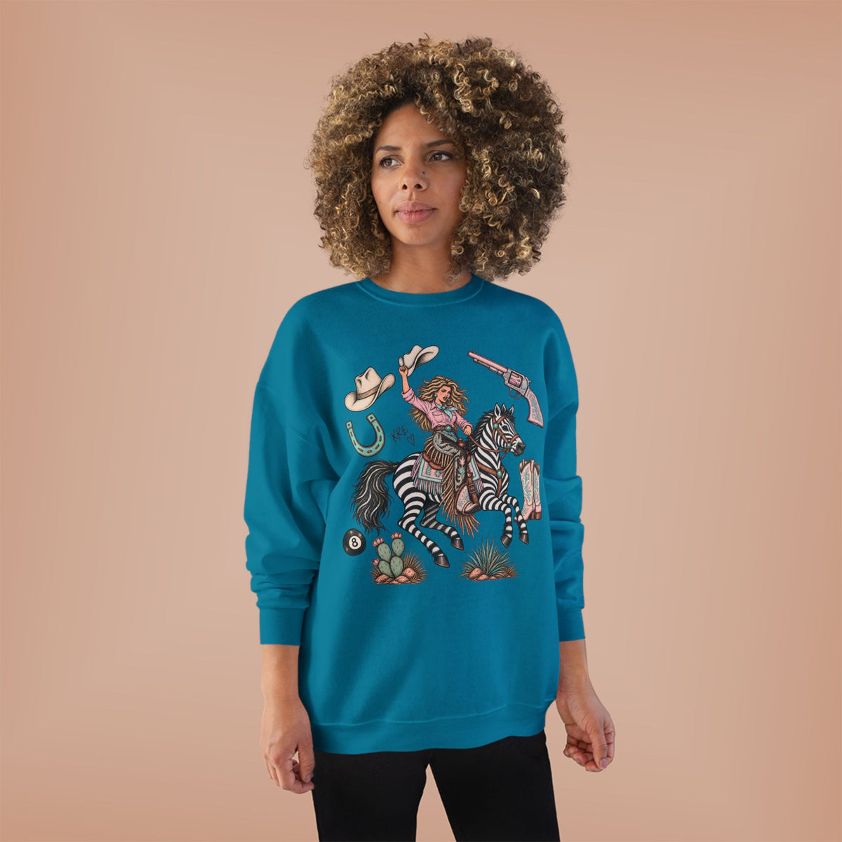 Zebra girl crewneck