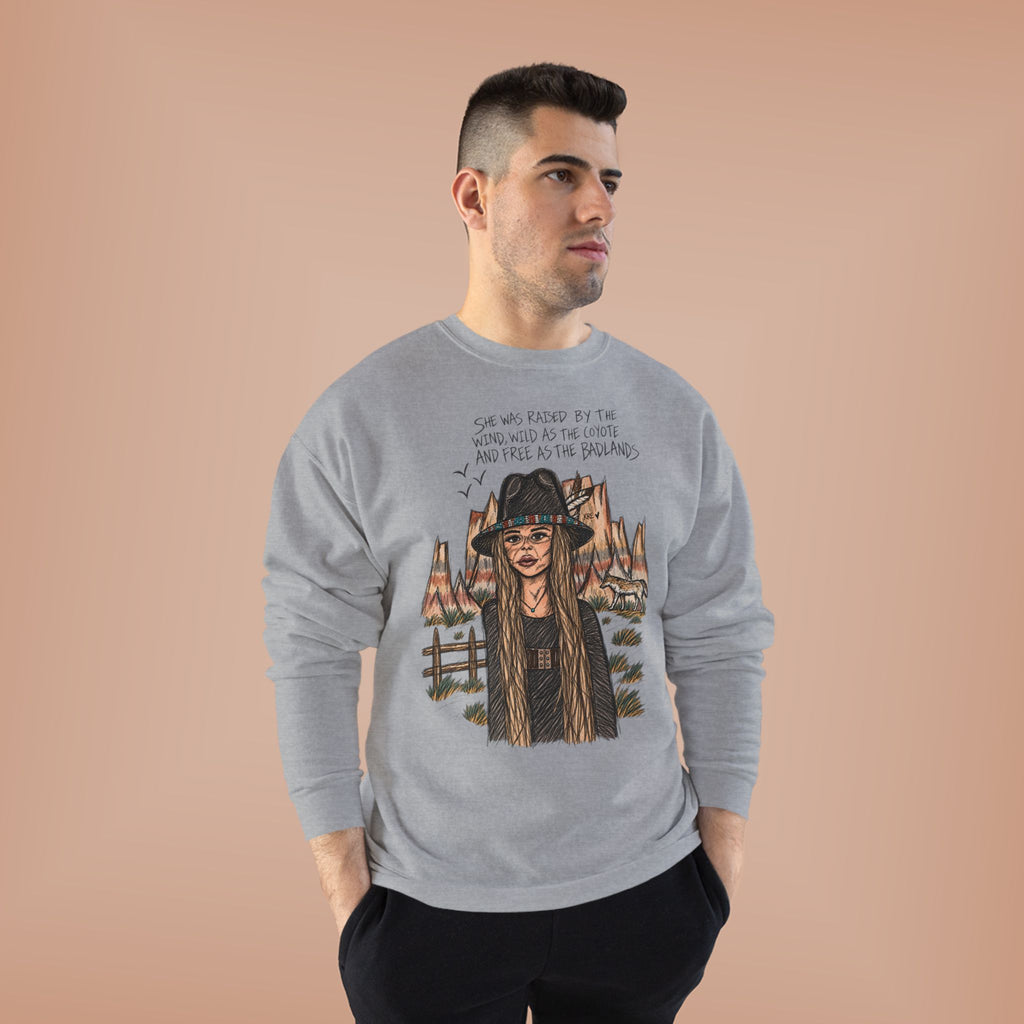 She was as free as the badlands crewneck