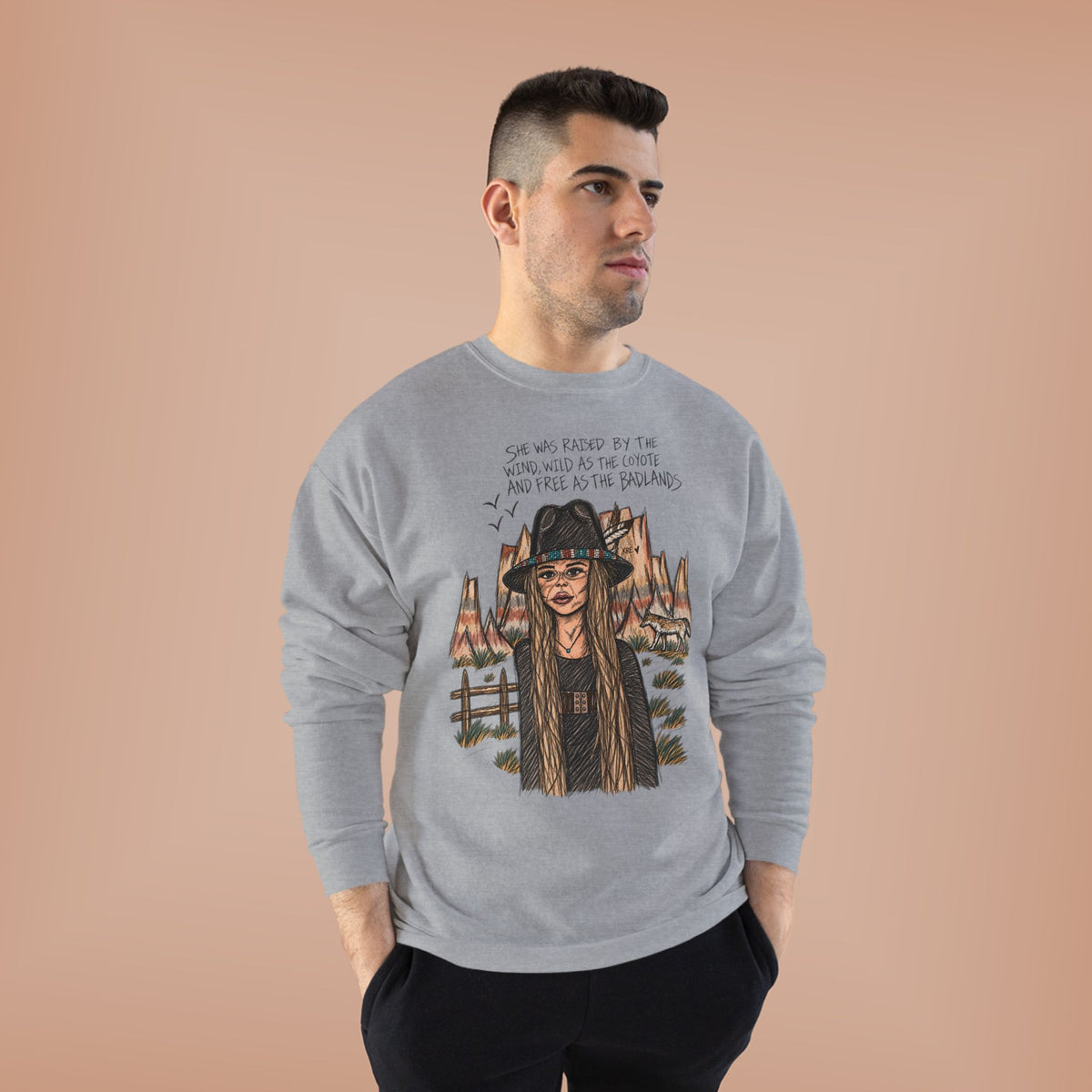 She was as free as the badlands crewneck
