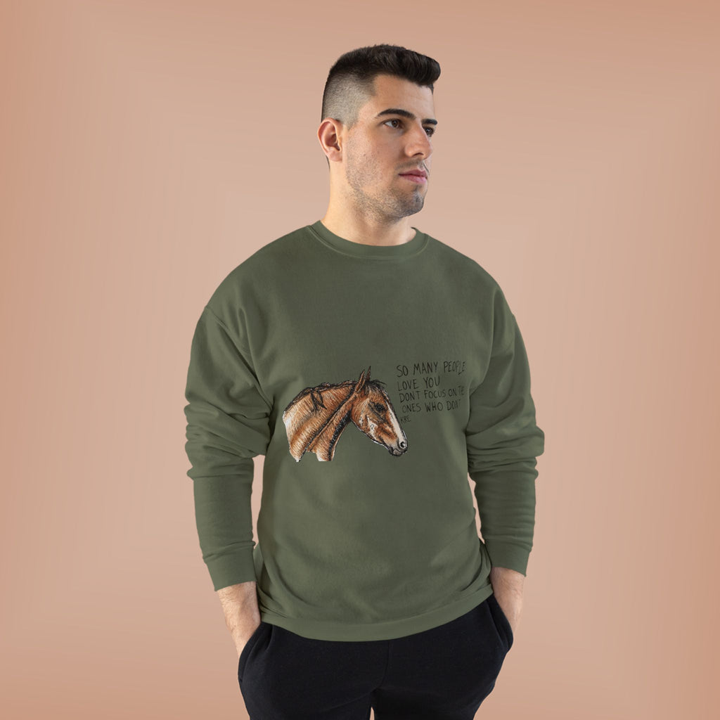 You are loved crewneck with color