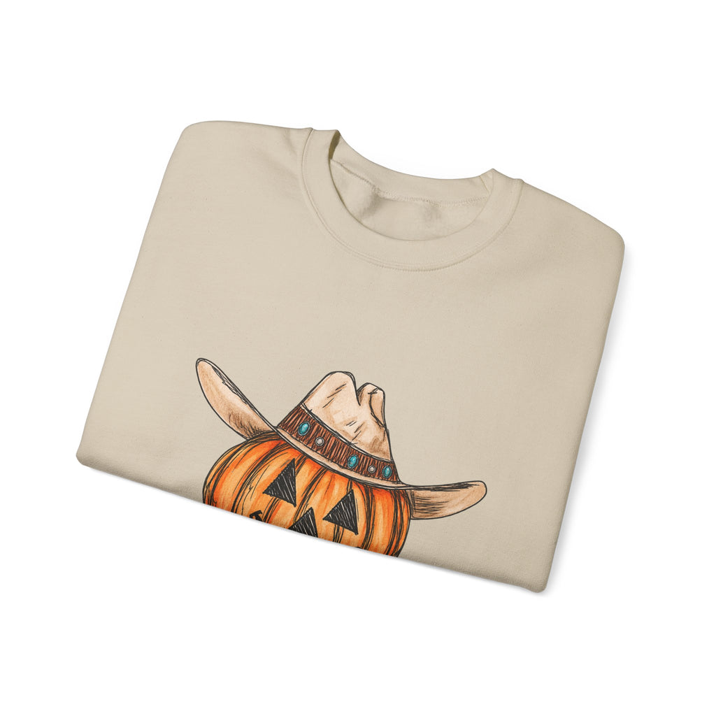 Cowboy pumpkin Crewneck Sweatshirt 
Fall drop