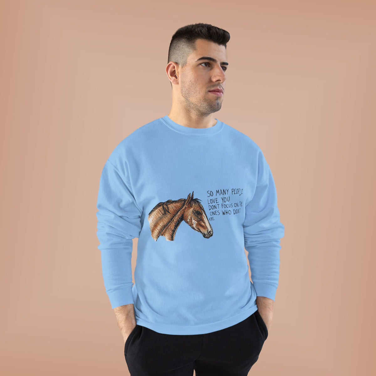 You are loved crewneck with color