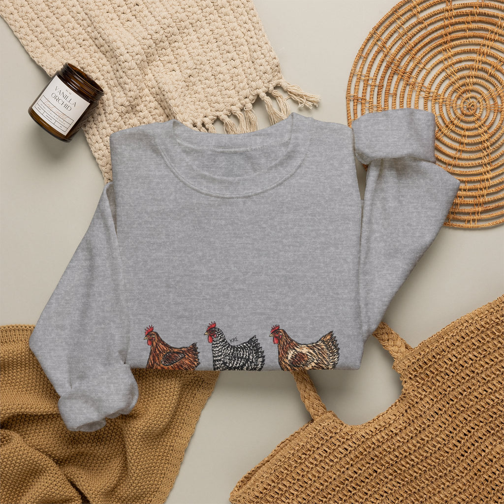 Cowboy chickens crewneck