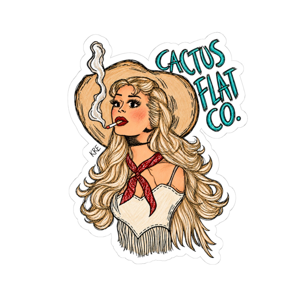 Catusflatco. Cowgirl sticker