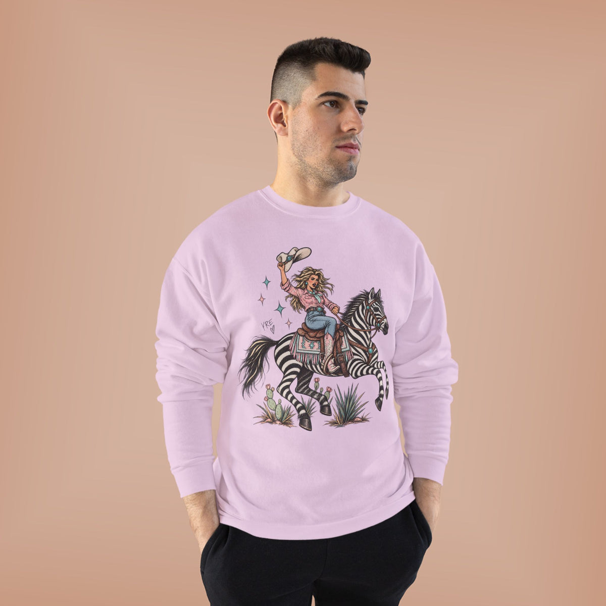 Desert zebra crewneck