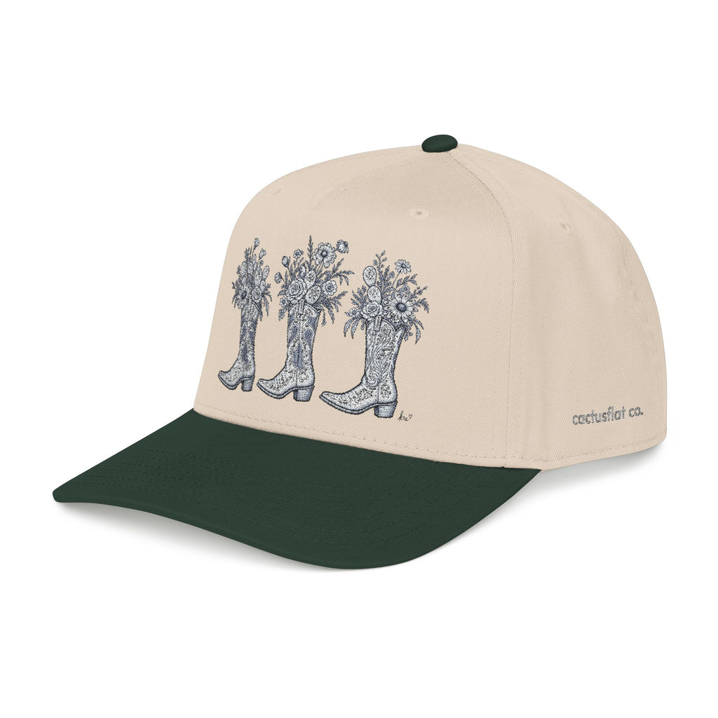 Wild boots and wild flowers Baseball Cap embroidered