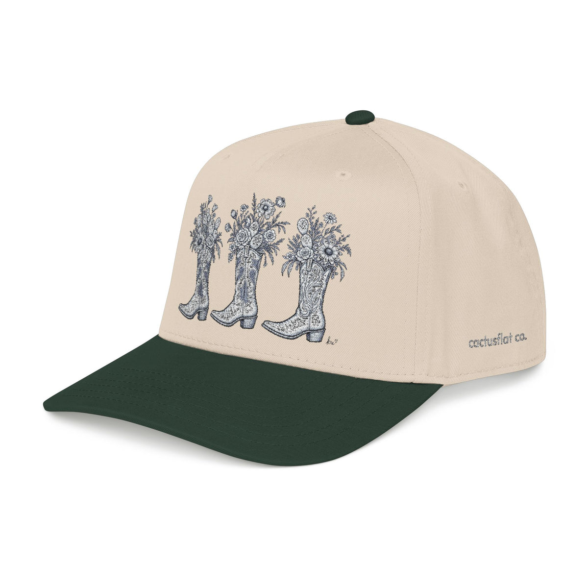 Wild boots and wild flowers Baseball Cap embroidered
