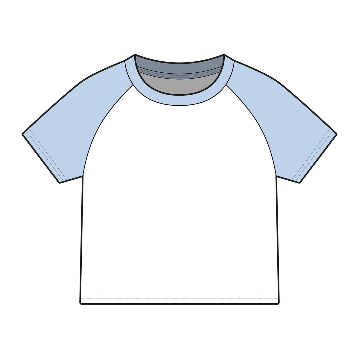 Hand drawn Marlboro man raglan baby tee