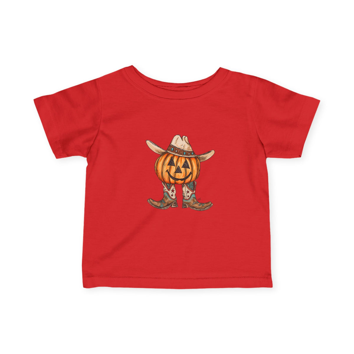Cowboy pumpkin toddler shirt