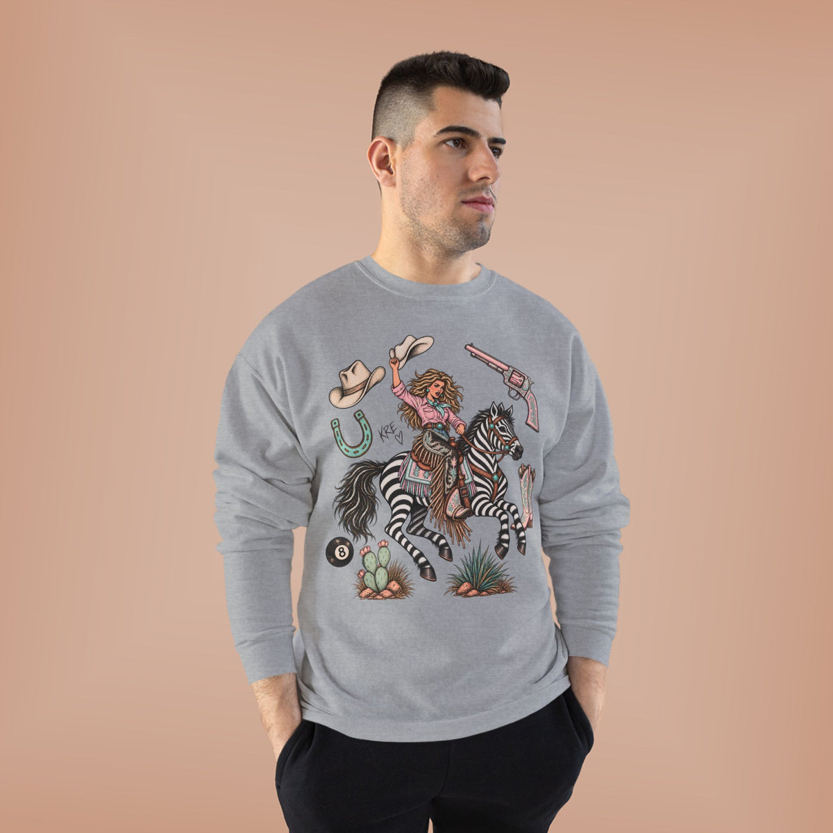 Zebra girl crewneck