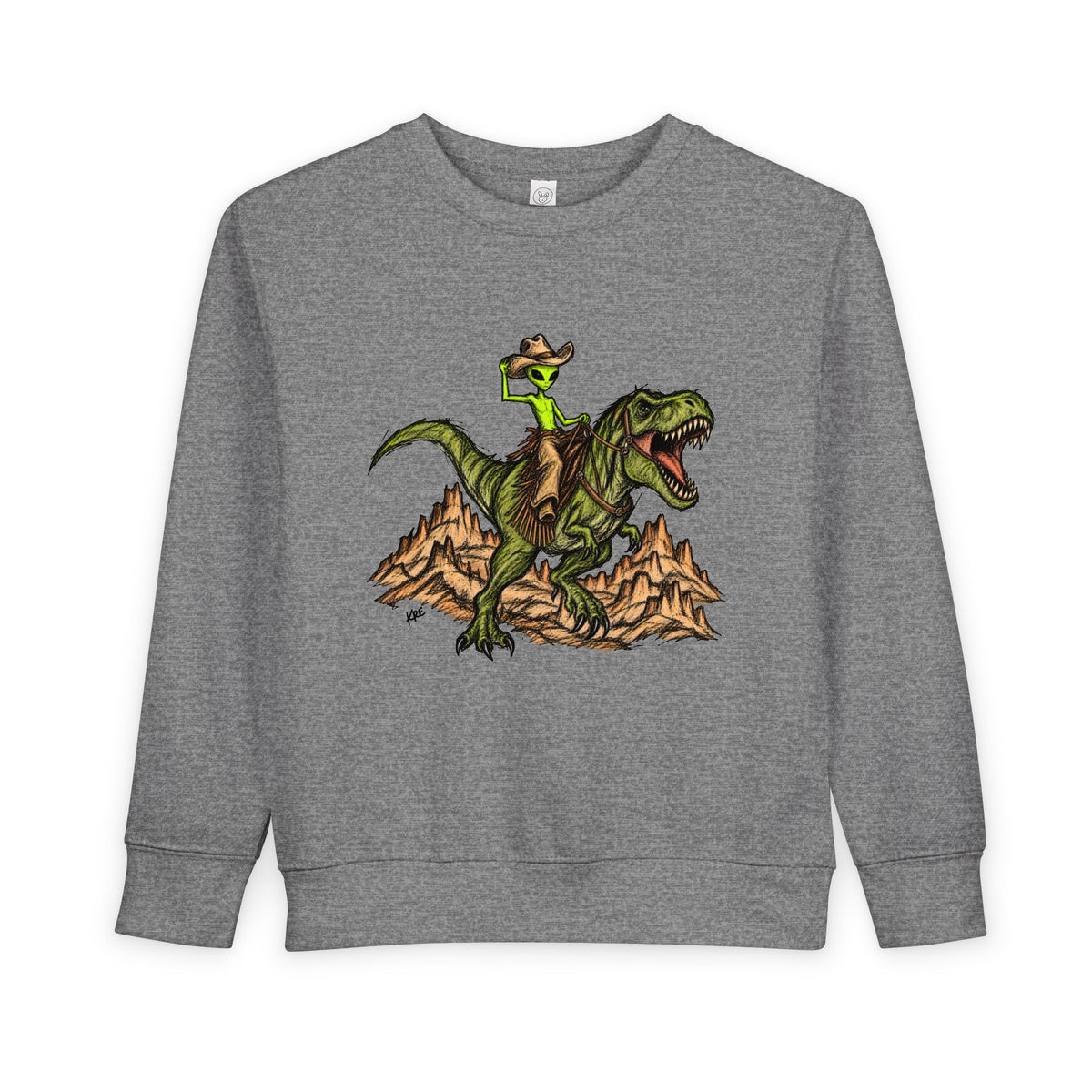 Alien outlaw toddler crewneck
