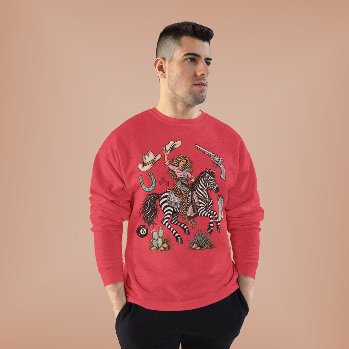 Zebra girl crewneck