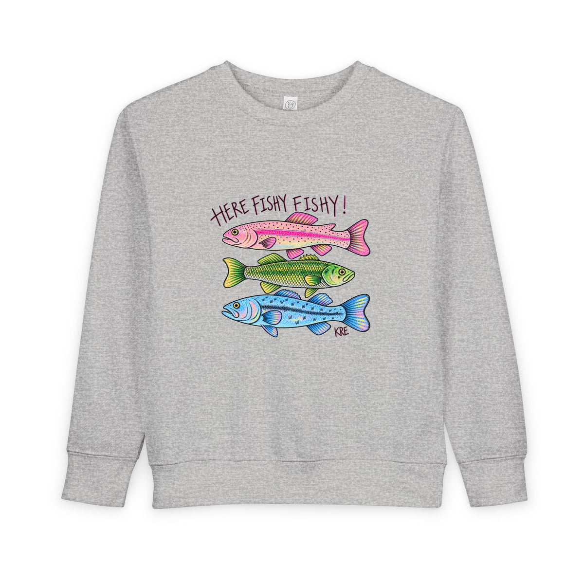 Here fishy fishy toddler crewneck