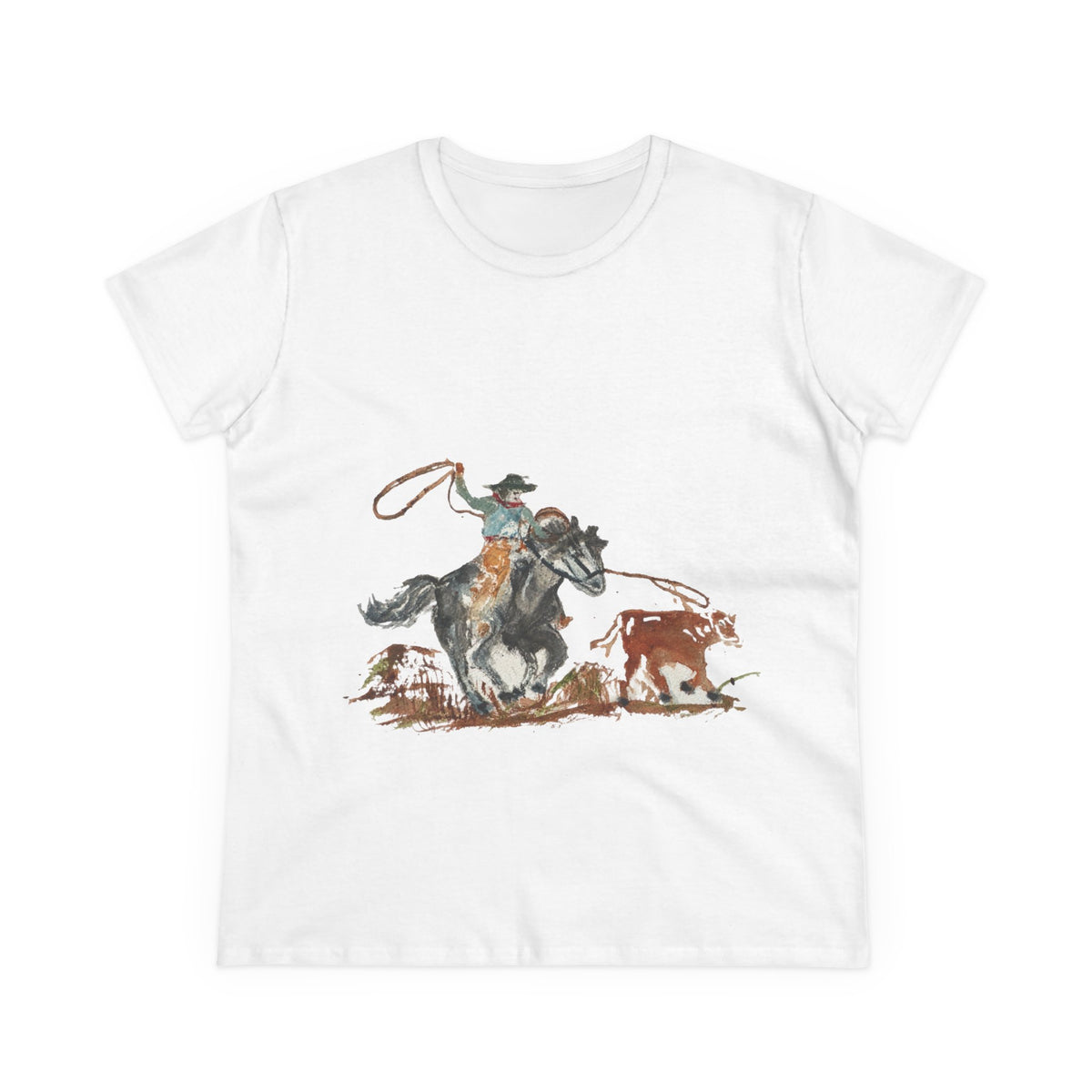 Roper cotton tee watercolor Paula Emry-burtt