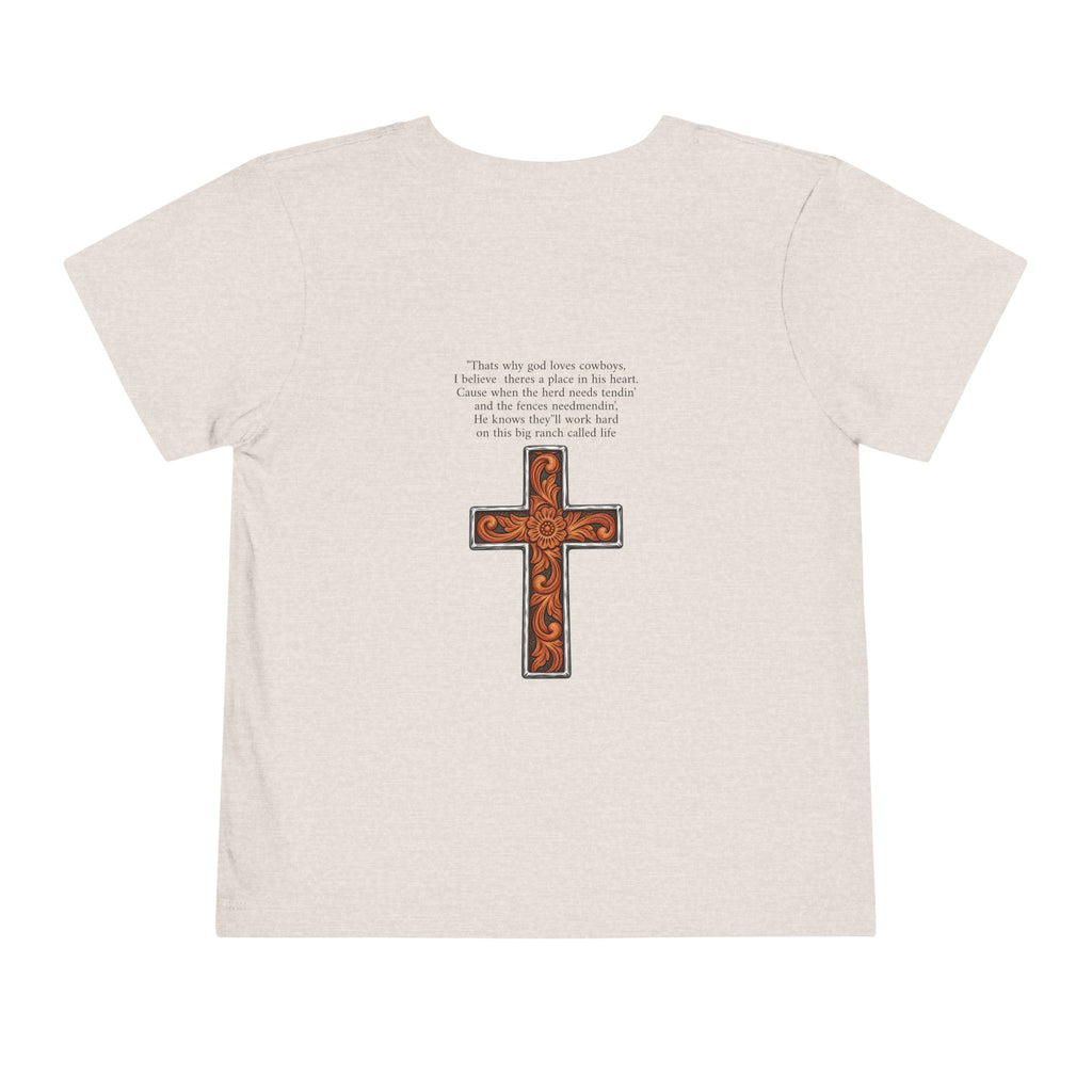 Cowboy of god Toddler Short Sleeve Tee