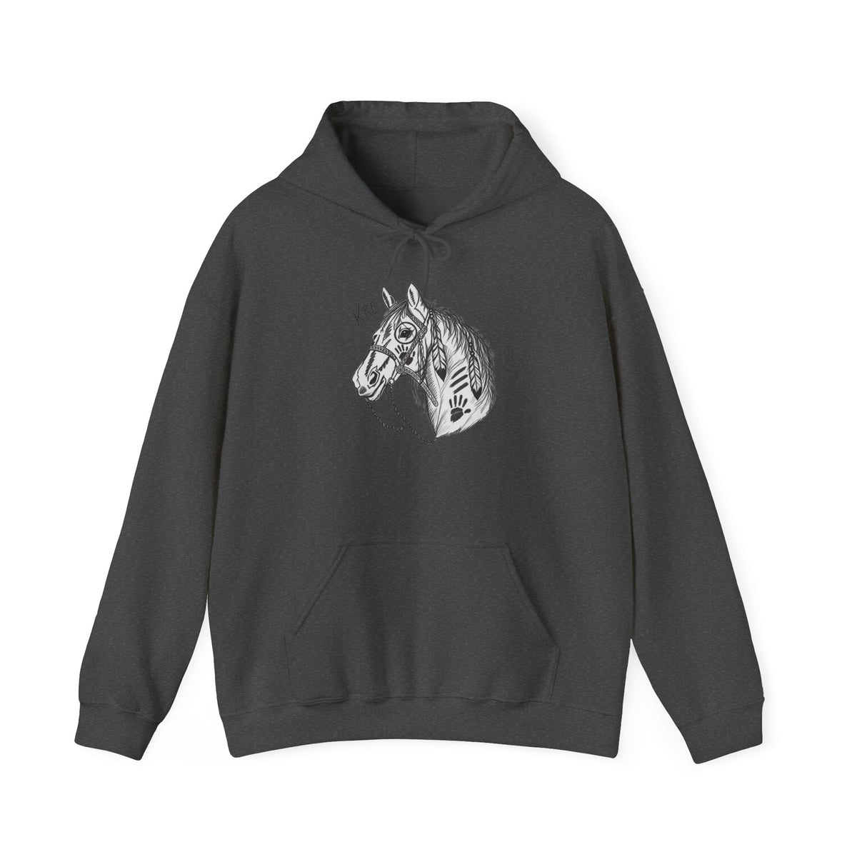 Hand drawn war pony Unisex Heavy Blend™ Hooded Sweatshirt