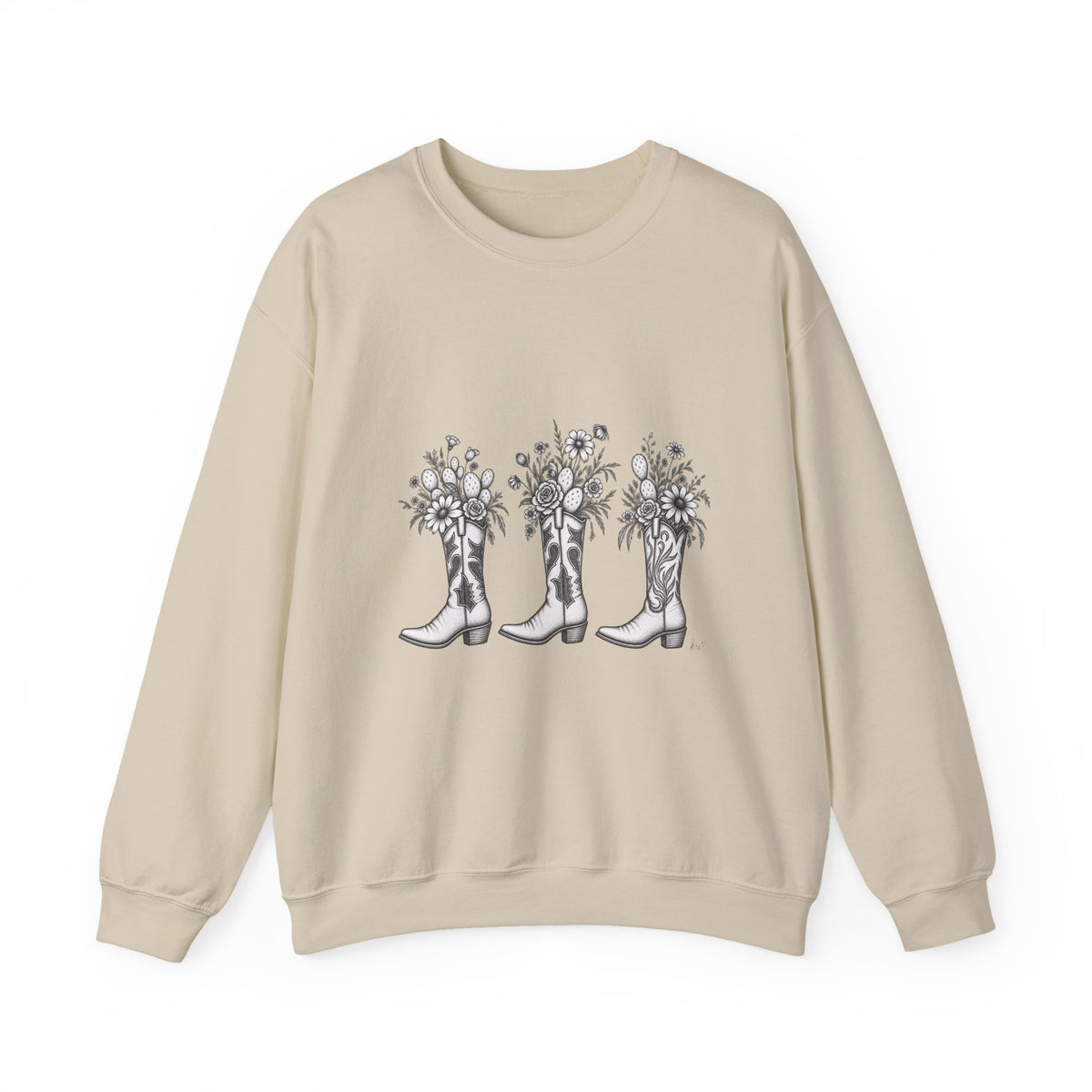 Wild boots & wild flowers Crewneck Sweatshirt