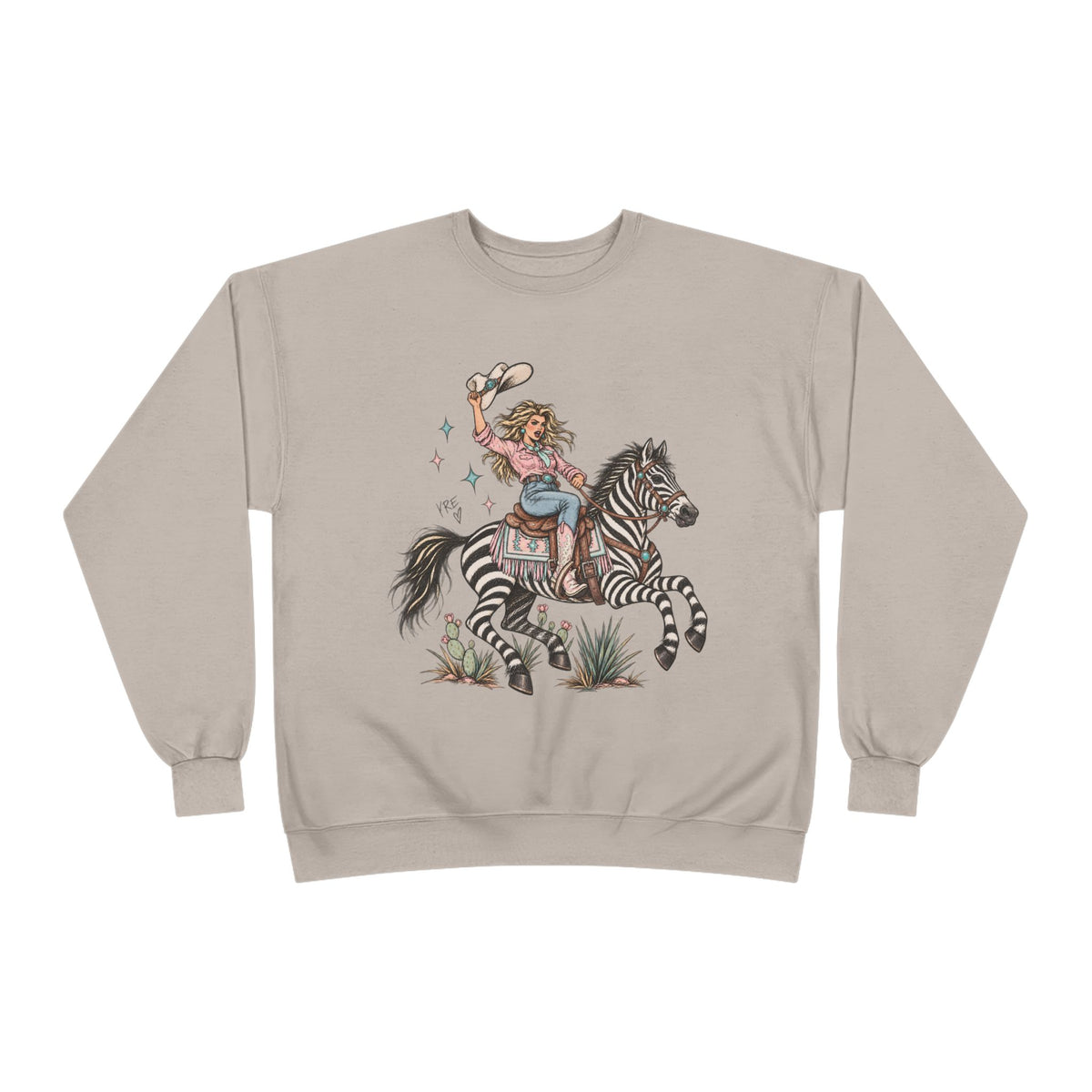 Desert zebra crewneck