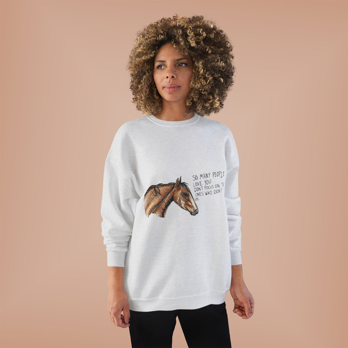 You are loved crewneck with color