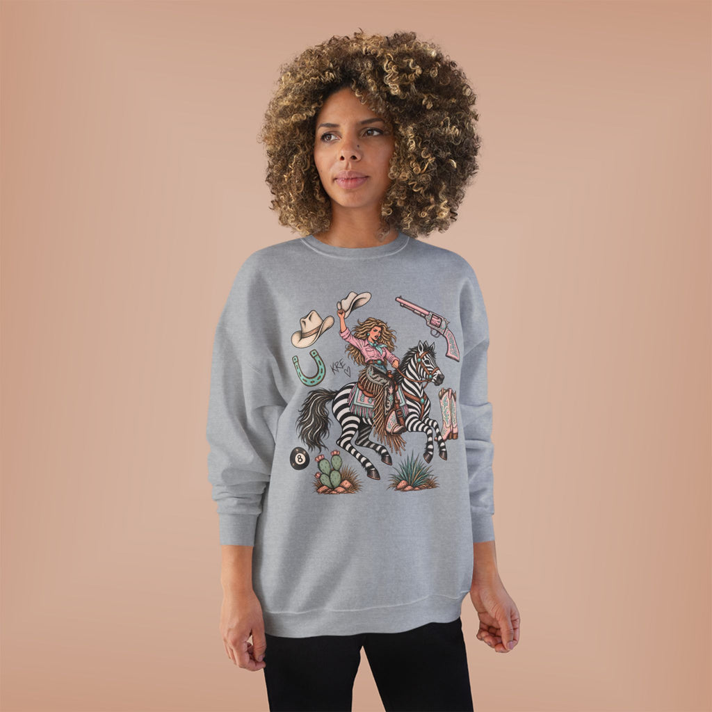 Zebra girl crewneck