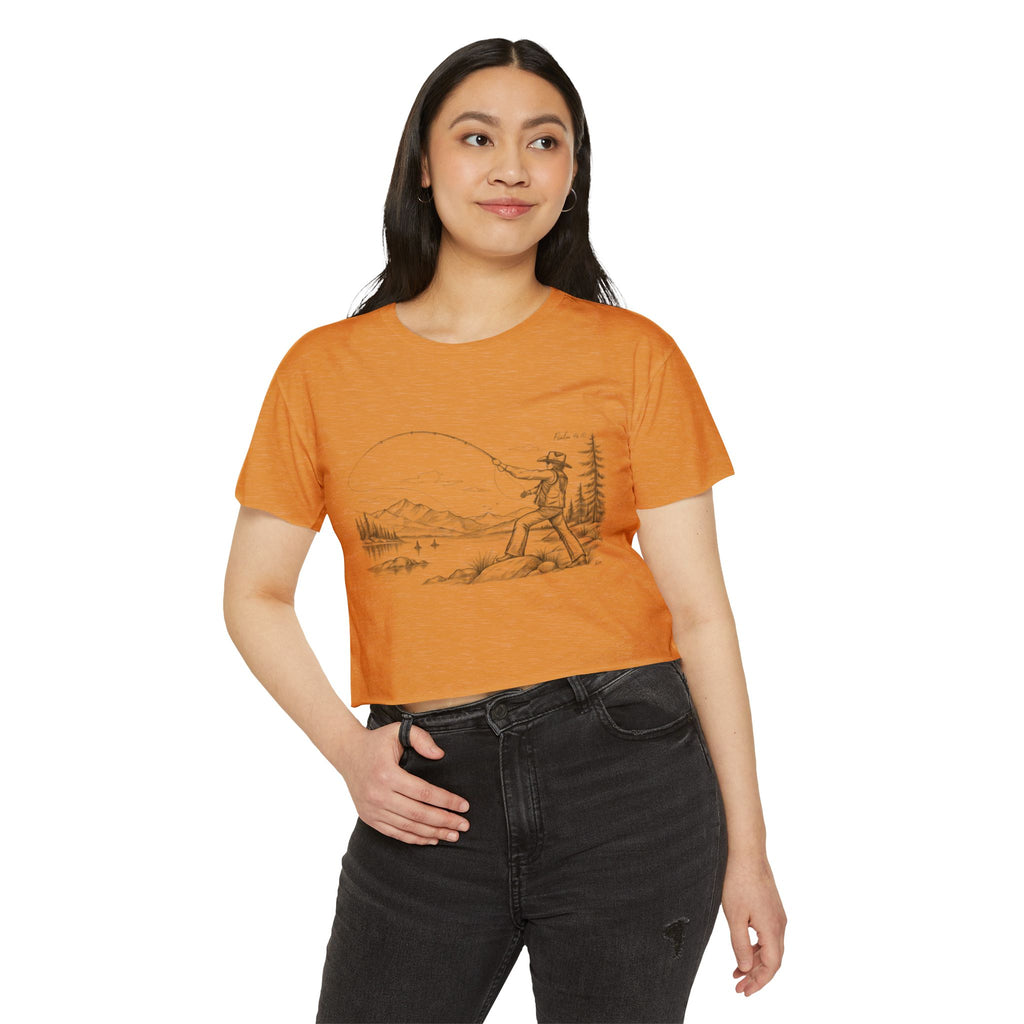 fishing in the dark crop top