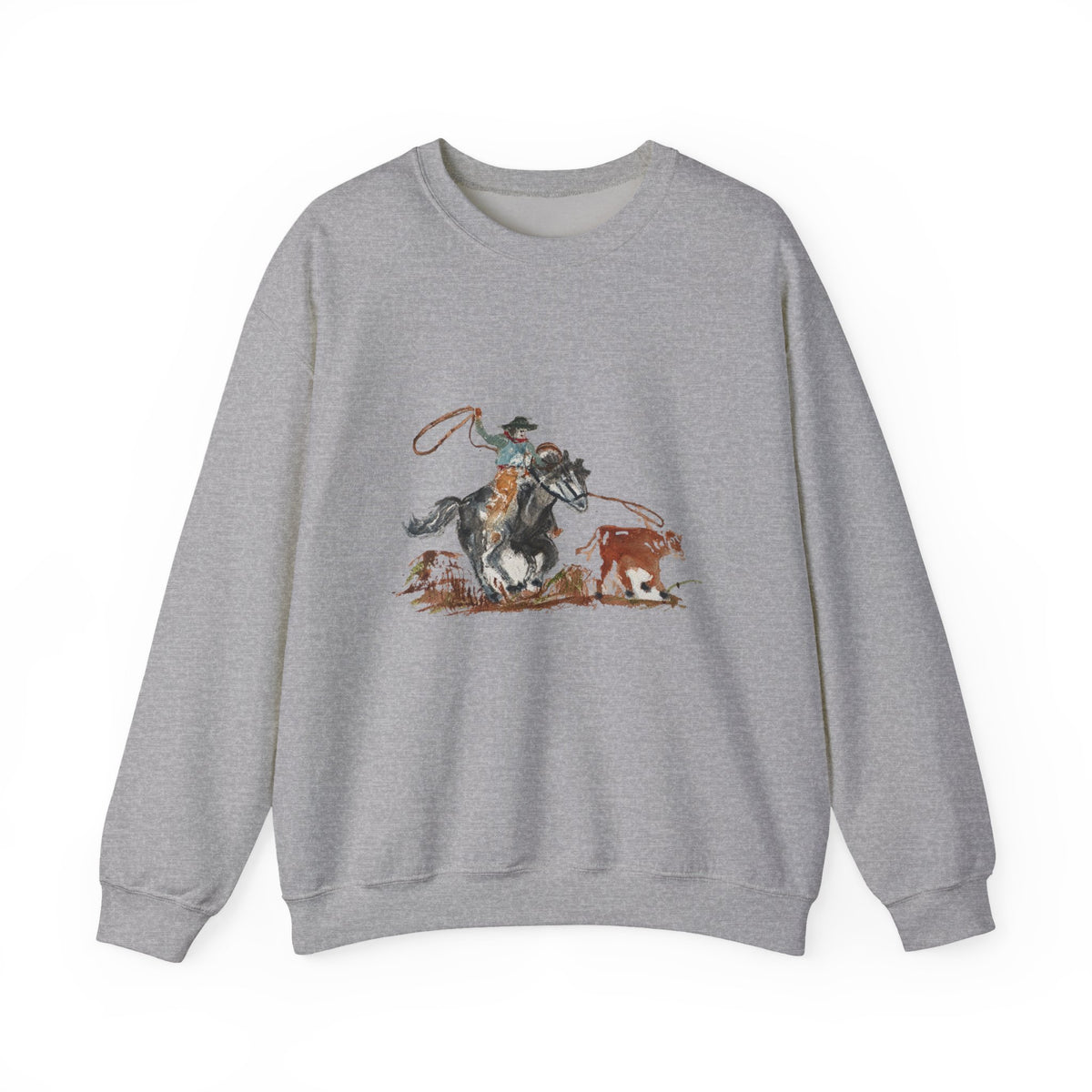 Roper Crewneck Sweatshirt watercolor by Paula Emry-burtt