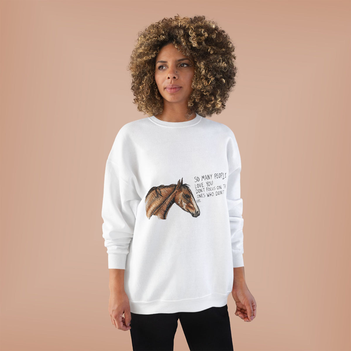 You are loved crewneck with color
