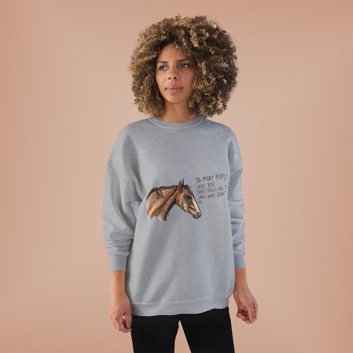 You are loved crewneck with color