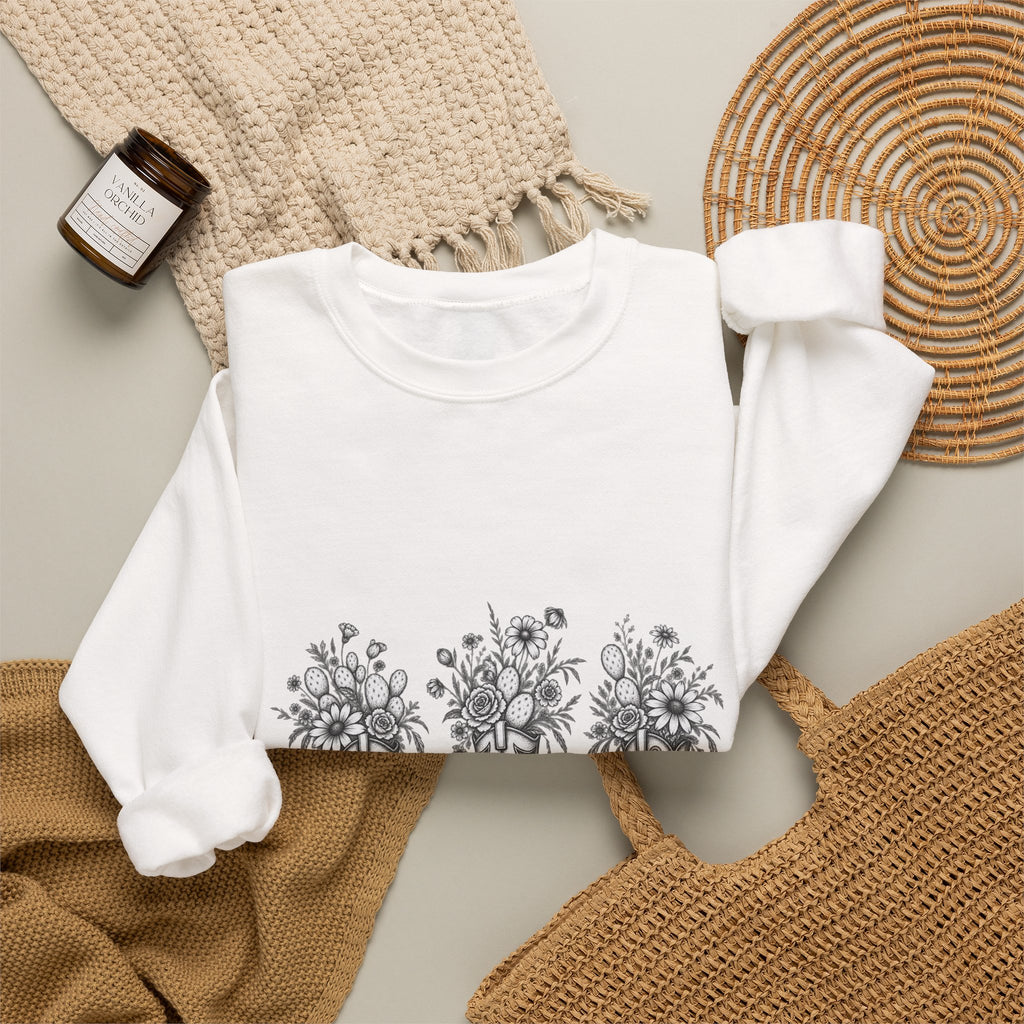 Wild boots & wild flowers Crewneck Sweatshirt