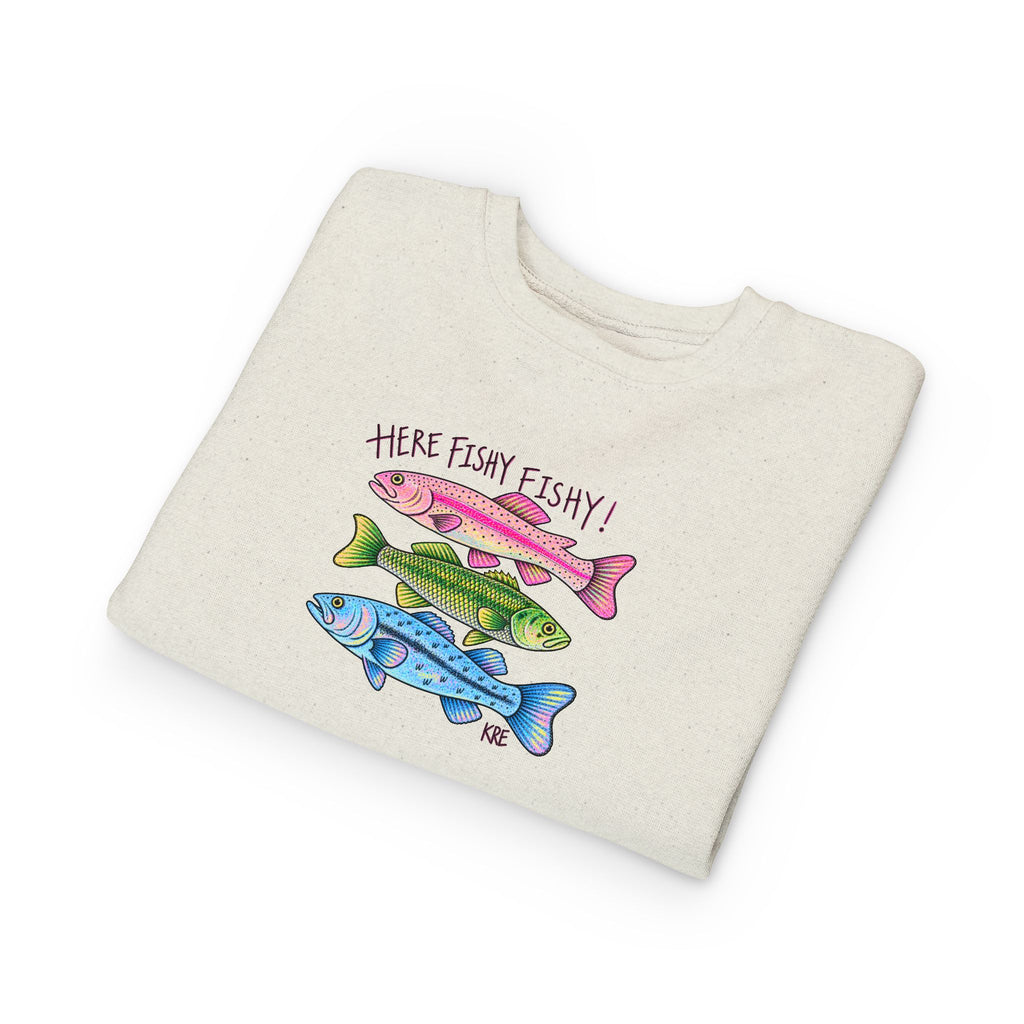 Here fishy fishy toddler crewneck