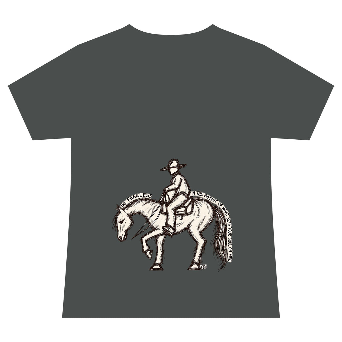 Be fearless v neck tshirt