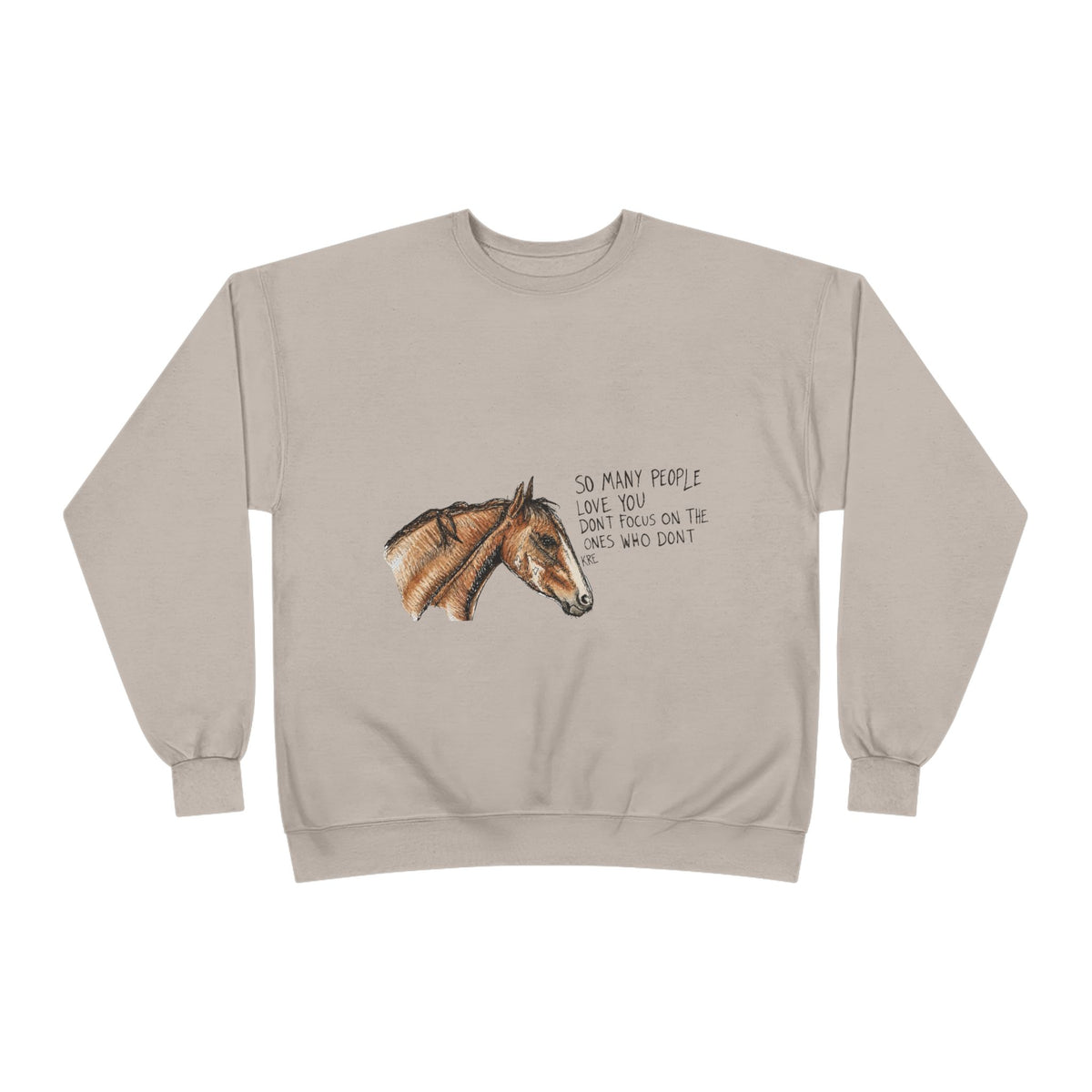 You are loved crewneck with color