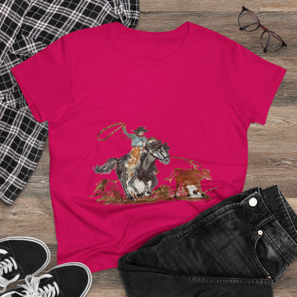 Roper cotton tee watercolor Paula Emry-burtt