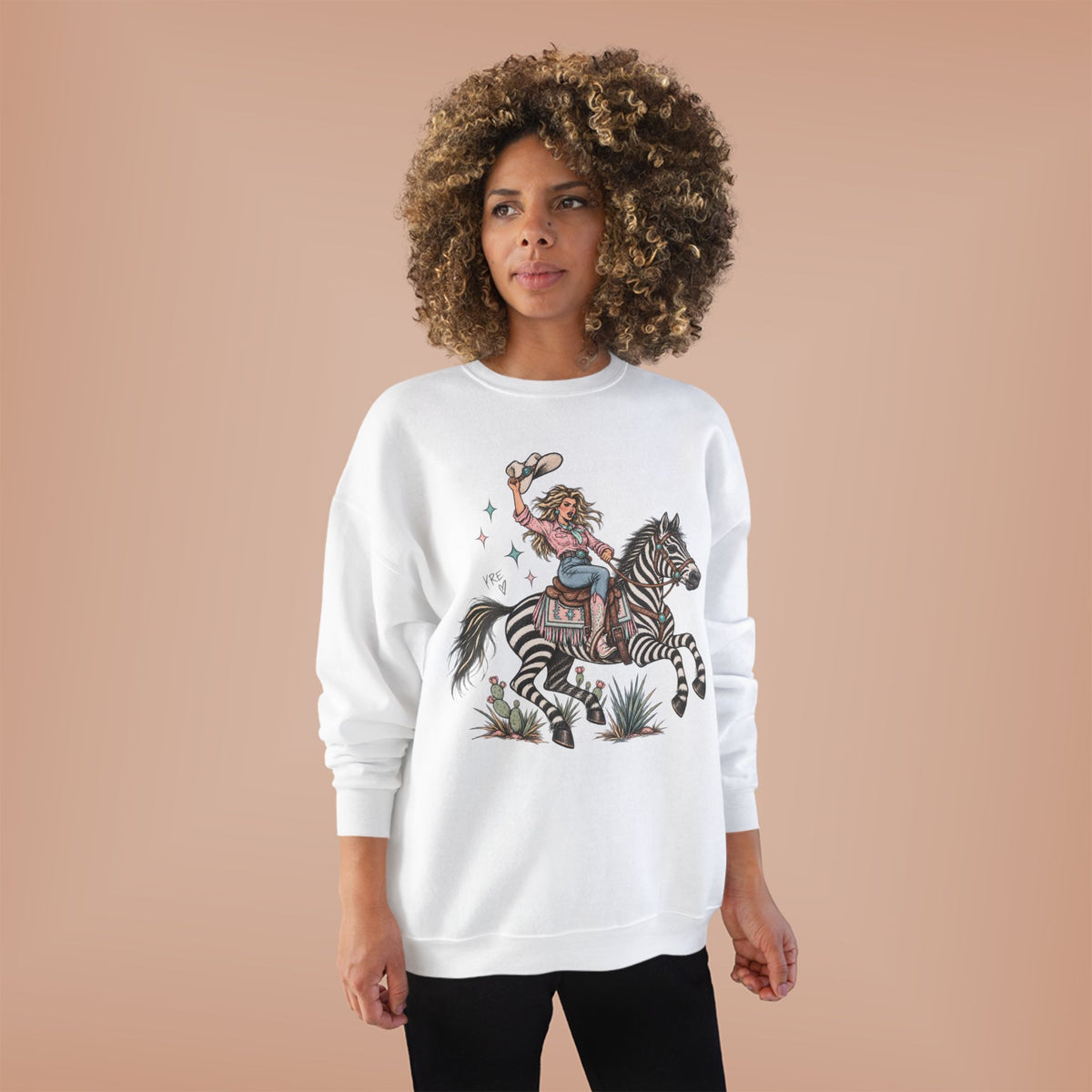 Desert zebra crewneck