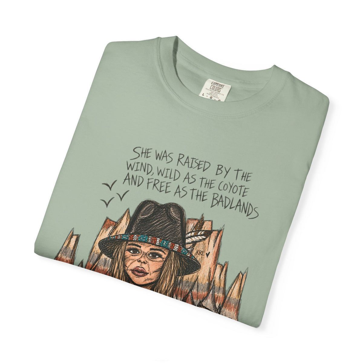 She was as free as the badlands T-shirt