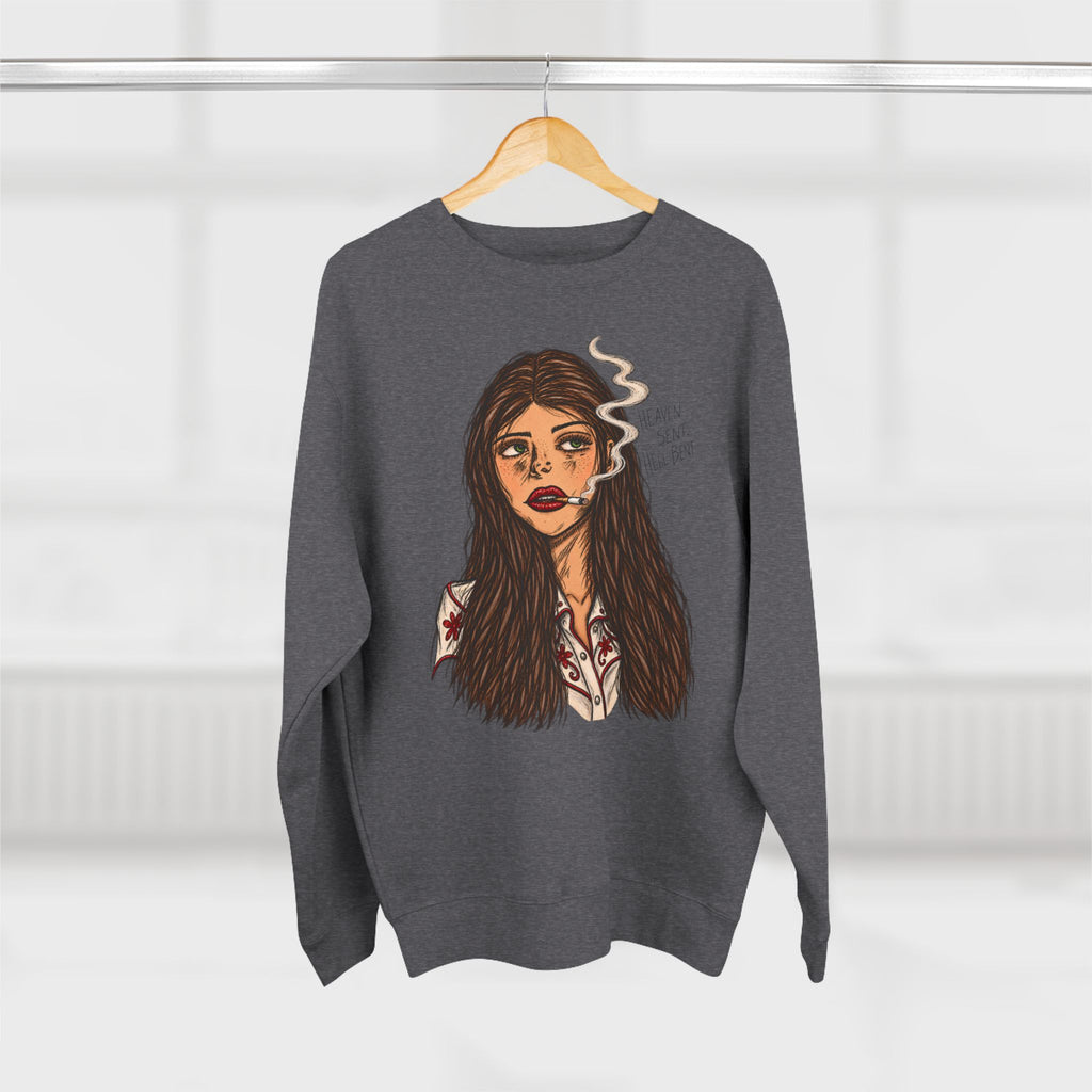 Heaven sent. Hell bound. Crewneck