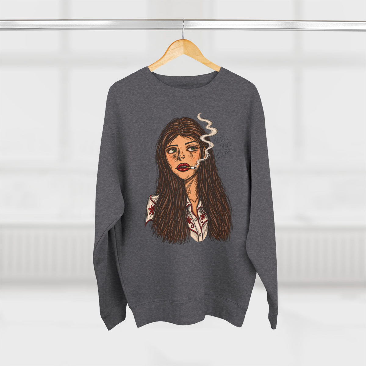 Heaven sent. Hell bound. Crewneck