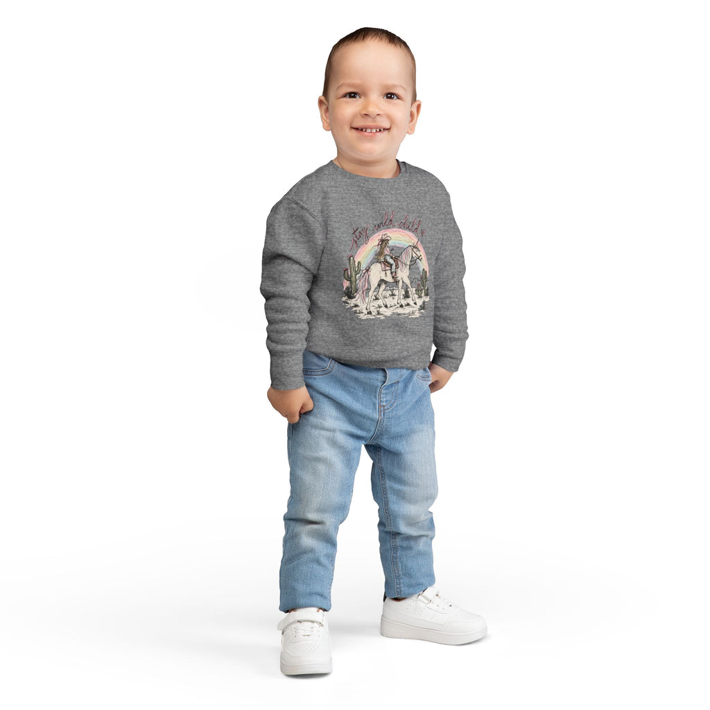 Stay wild child toddler crewneck