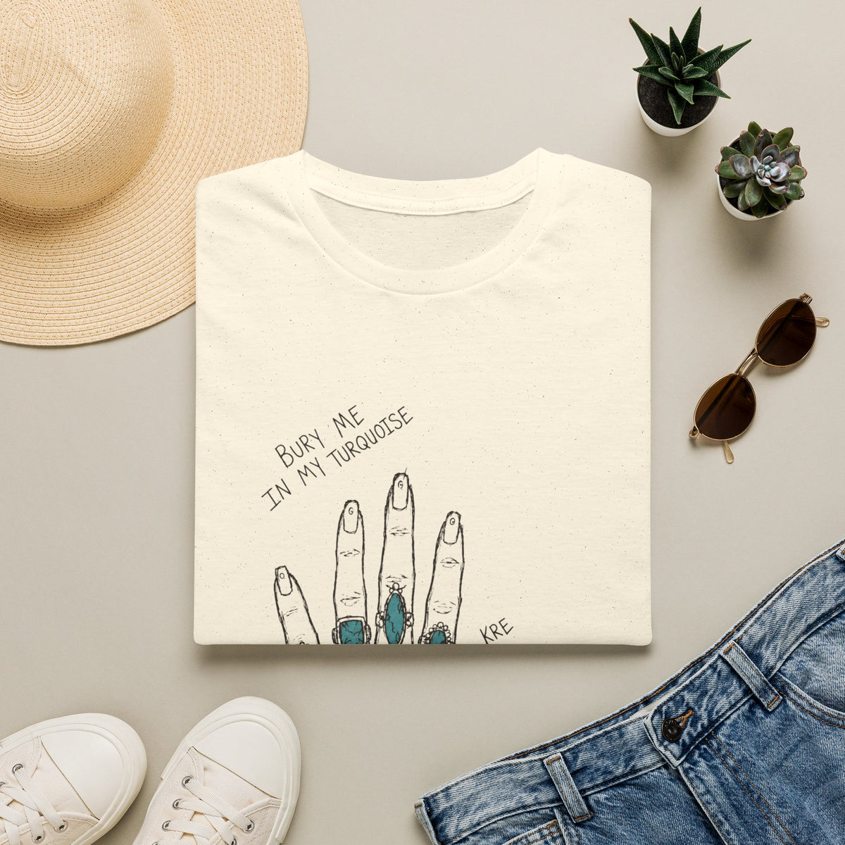 Bury me in my turquoise T-shirt