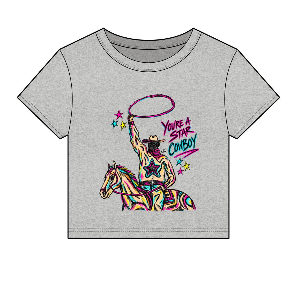 Star cowboy baby tee