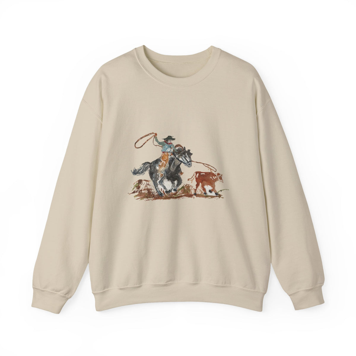 Roper Crewneck Sweatshirt watercolor by Paula Emry-burtt