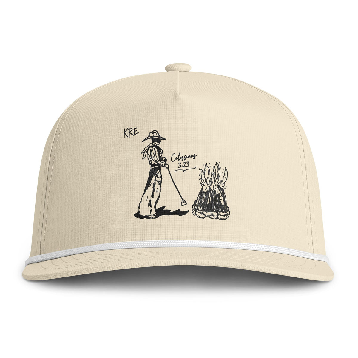 Cowboy bible verse Sunwashed Rope Cap