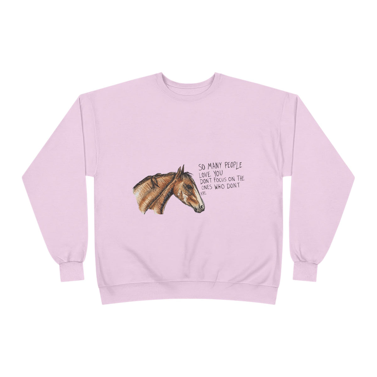 You are loved crewneck with color