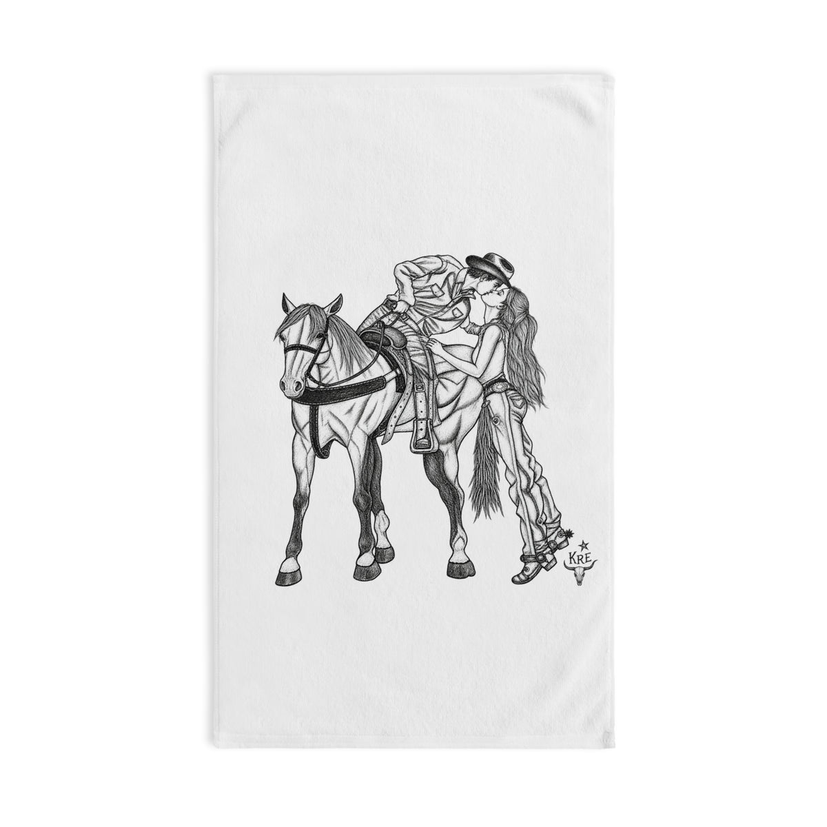 Kiss me cowboy Hand Towel