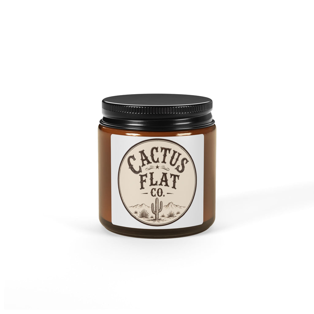 Cactus flat co. Scented Soy Candle (Multi-Size, Amber Jar)