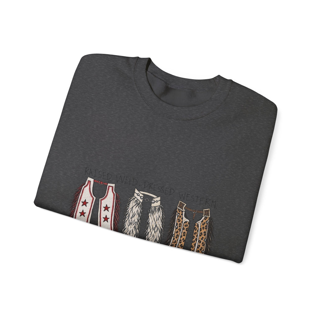 Raised wild dressed western Unisex Heavy Blend™ Crewneck Sweatshirt
